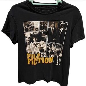 Black Pulp Fiction Graphic T-Shirt